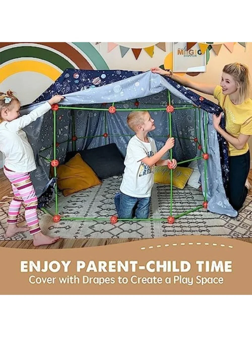 STEM Fort Building Kit for Kids 4-12 | Creative Construction Toy for Imaginative